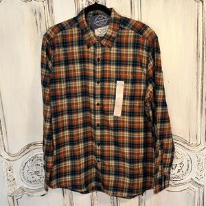 Men’s St John’s Bay Fall Colors Lumberjack Plaid Long Sleeve Flannel Shirt S/ L